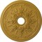 Ekena Millwork Rose and Ribbon Ceiling Medallion (Canopies up to 4"), 23 5/8"OD x 4"ID x 1 1/2"P, Iridescent Gold CM23ROIGS - alternate 1